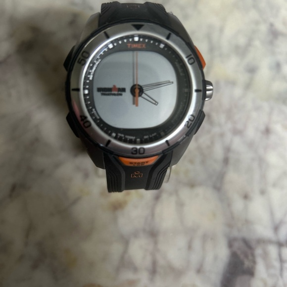 Timex Ironman Triathlon Watch 43mm Black and Silver Indiglo